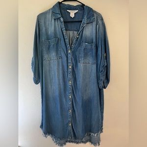 Denim quarter sleeve Dress XL/ 1X